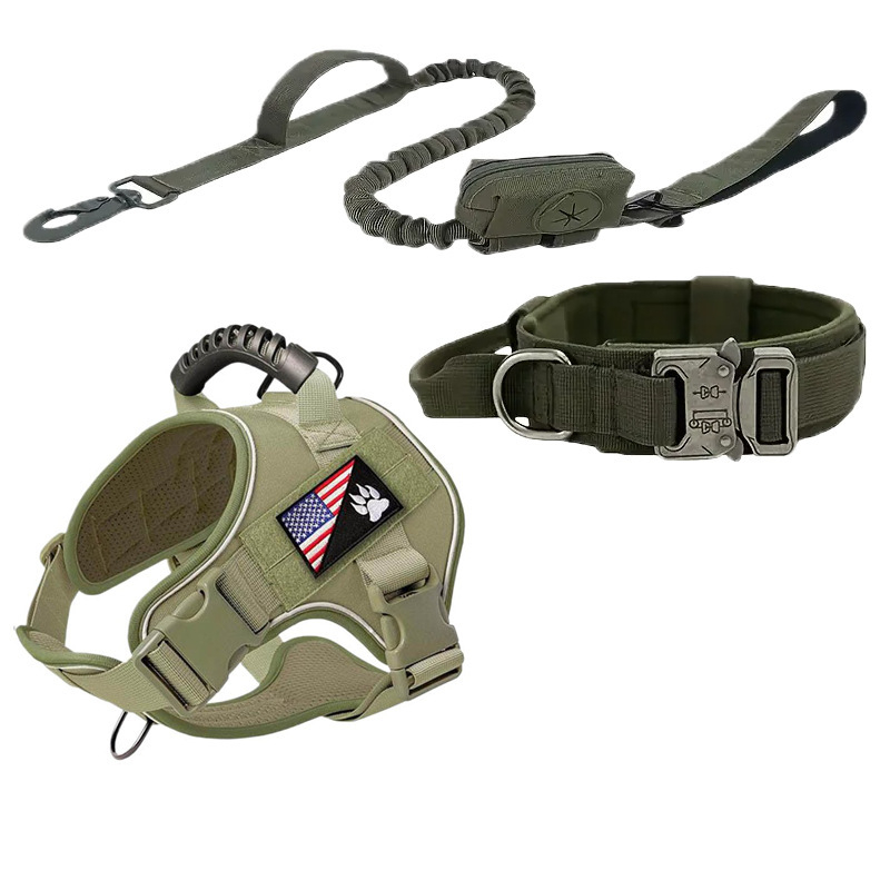 Σετ περιλαίμιου και λουριού για κατοικίδια, αναδιπλούμενο λουρί, πολυεστέρας, μοντέλο 905