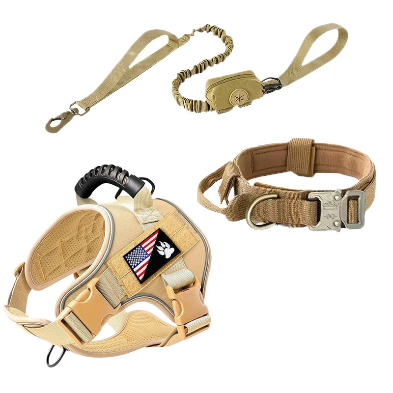 Σετ περιλαίμιου και λουριού για κατοικίδια, αναδιπλούμενο λουρί, πολυεστέρας, μοντέλο 905