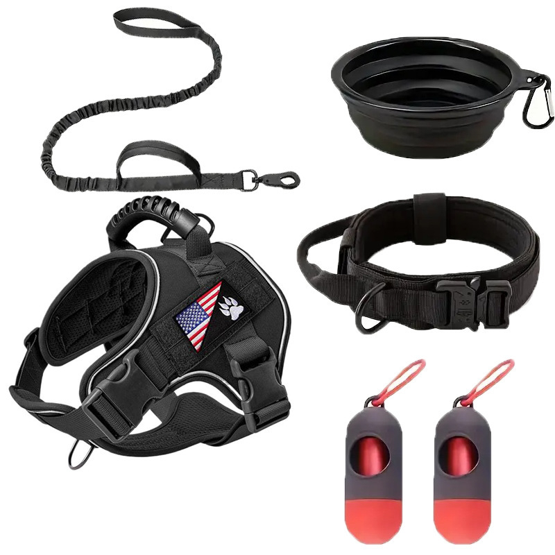 Σετ περιλαίμιου και λουριού για κατοικίδια, αναδιπλούμενο λουρί, πολυεστέρας, μοντέλο 905
