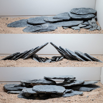 Piatră Peisaj pentru Acvariu – șist natural, plăci subțiri pentru râu în acvariu, model TZd4rHWc