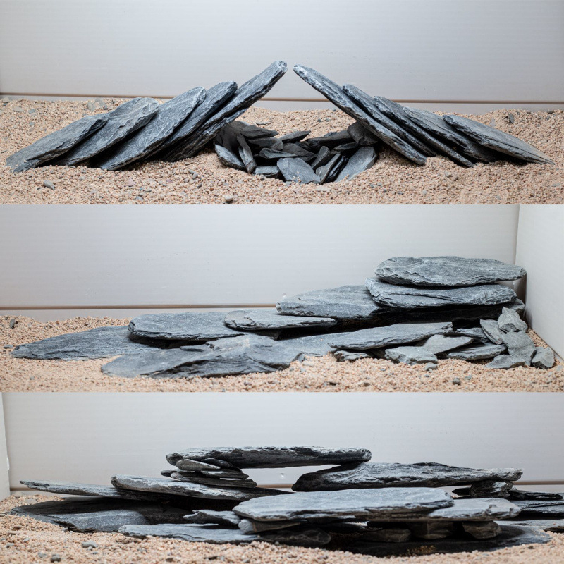 Piatră Peisaj pentru Acvariu – șist natural, plăci subțiri pentru râu în acvariu, model TZd4rHWc