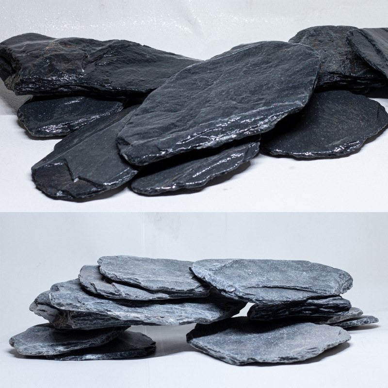 Piatră Peisaj pentru Acvariu – șist natural, plăci subțiri pentru râu în acvariu, model TZd4rHWc