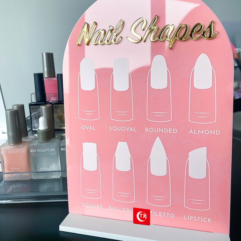 TX πλαστικό στήριγμα προβολής νυχιών, INS στυλ, με τόξο σχήμα