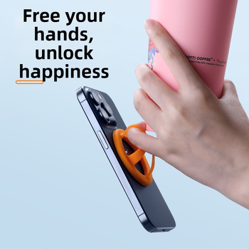 MK δαχτυλίδι-θήκη για κινητό από σιλικόνη, Lazy Stand, καρτούν στυλ