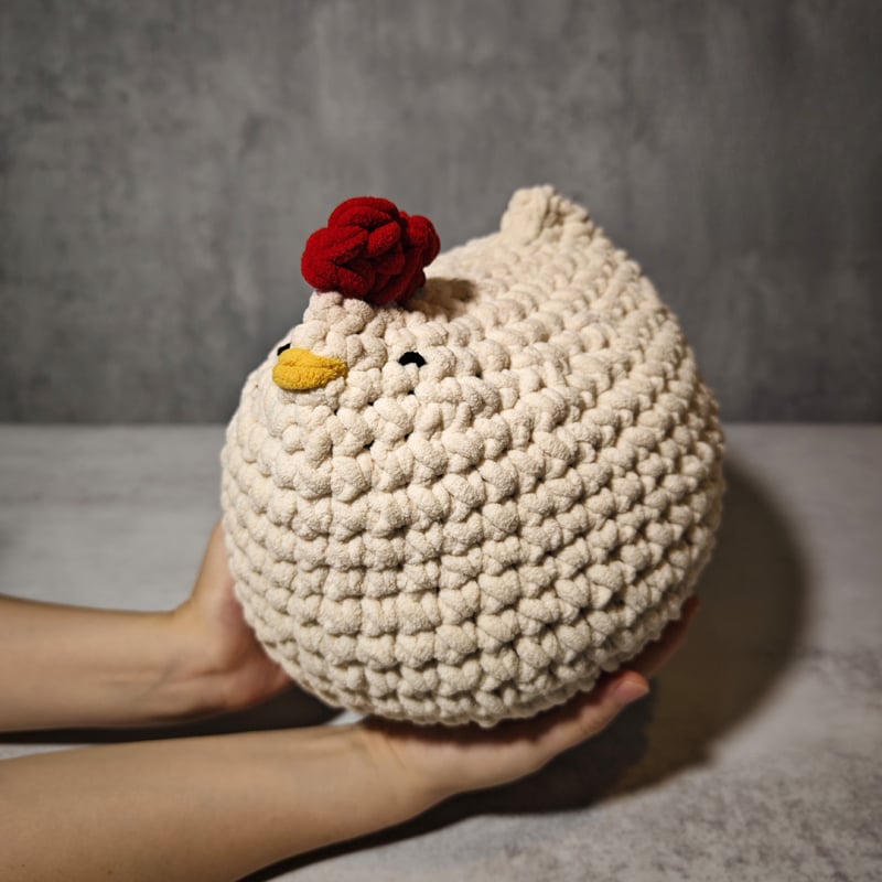 Сладко пиленце плюшена играчка, ръчно плетена кукла от прежда, супер мека пълнеж от къса плюш, кадифена текстура, подходяща за бебета и деца до 3 години