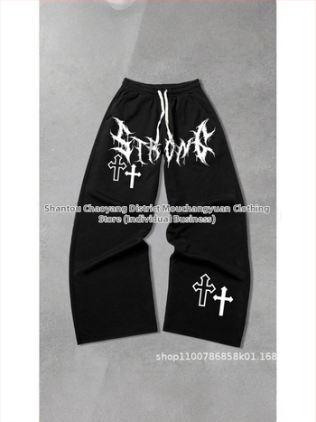 Ανδρικά cargo παντελόνια, φαρδιά γραμμή, μακριά, μεσαία μέση, κλείσιμο με κορδόνι