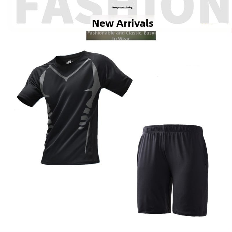 Ανδρικό σετ αθλητικής ένδυσης — γρήγορο στέγνωμα, υψηλή ελαστικότητα, εφαρμογή στενή, πολυεστέρας 90%