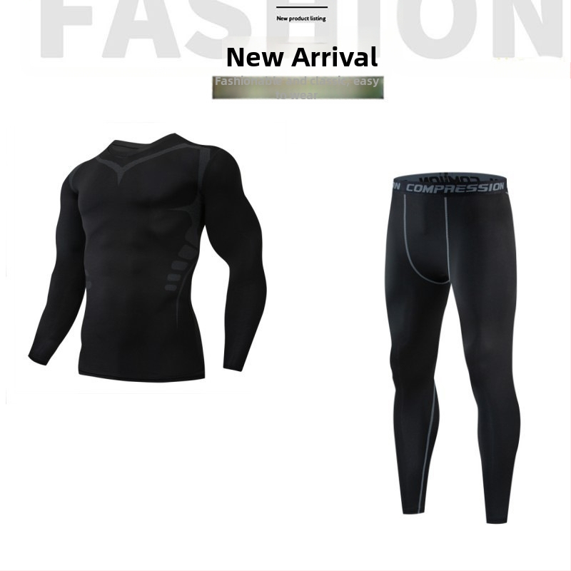 Ανδρικό σετ αθλητικής ένδυσης — γρήγορο στέγνωμα, υψηλή ελαστικότητα, εφαρμογή στενή, πολυεστέρας 90%