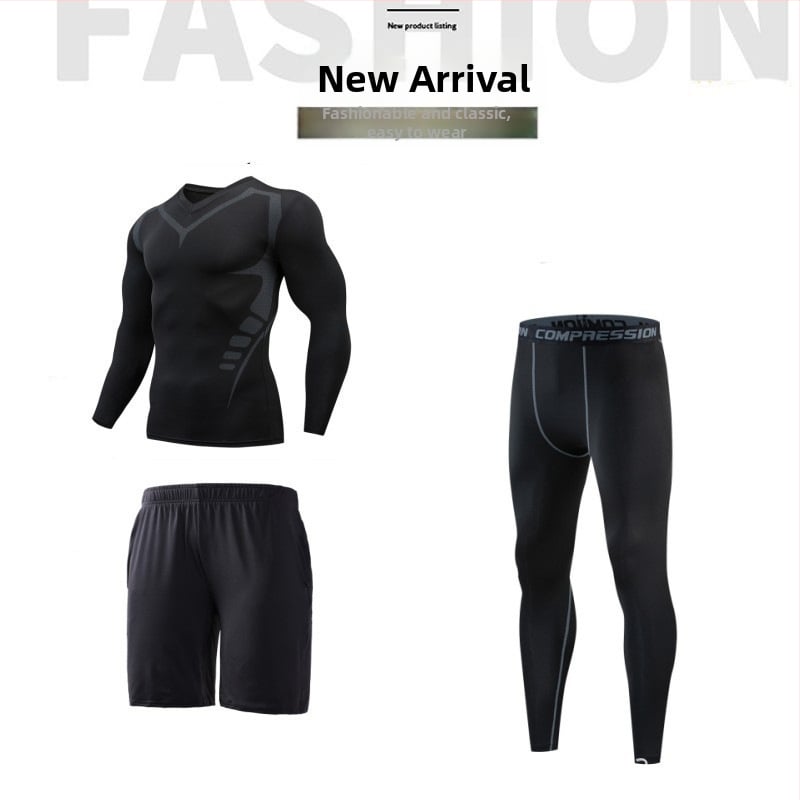 Ανδρικό σετ αθλητικής ένδυσης — γρήγορο στέγνωμα, υψηλή ελαστικότητα, εφαρμογή στενή, πολυεστέρας 90%