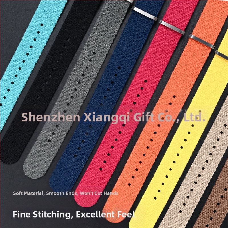 Каишка за часовник — ленена, метален пръстен, произход Шънжен, марка Cheung kei, лято 2025