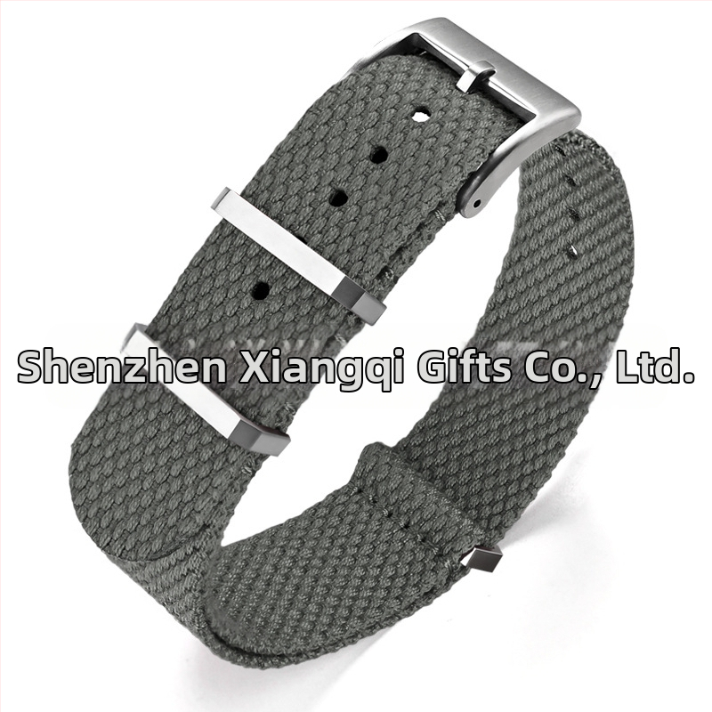 Λουράκι ρολογιού — λινό, μεταλλικός δακτύλιος, προέλευση Shenzhen, μάρκα Cheung kei, καλοκαίρι 2025