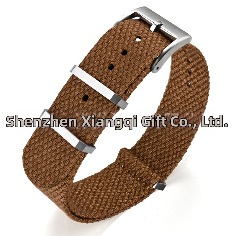 Λουράκι ρολογιού — λινό, μεταλλικός δακτύλιος, προέλευση Shenzhen, μάρκα Cheung kei, καλοκαίρι 2025