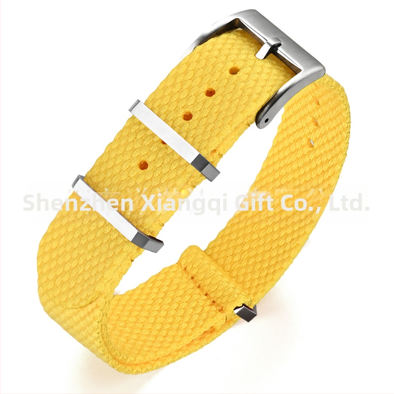 Λουράκι ρολογιού — λινό, μεταλλικός δακτύλιος, προέλευση Shenzhen, μάρκα Cheung kei, καλοκαίρι 2025