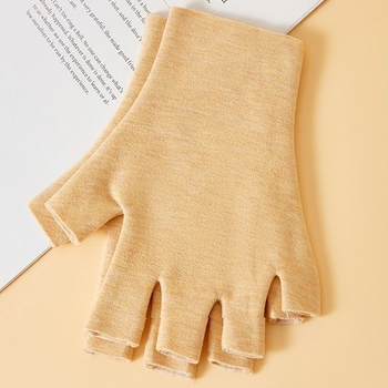 Unisex αυτοθερμαινόμενα γάντια με μισά δάχτυλα, ζεστά και ανθεκτικά στη φθορά, Flip Cover στυλ, μίξη Ice Silk-Βαμβάκι