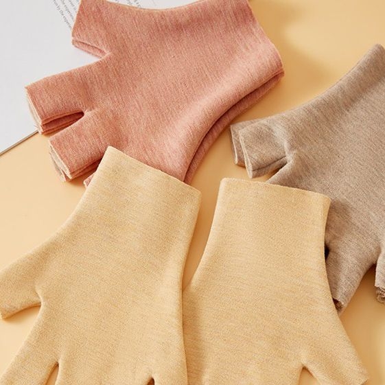 Universālas pašsiltējošas puspirkstu cimdi, silti un izturīgi pret nolietošanos, Flip Cover stils, Ice Silk–kokvilnas maisījums