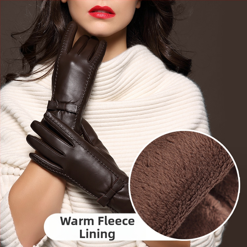 Pirkstu cimdi no aitas ādas – siltas, pavasara sezona, 2024. gada ziemas izlaišana