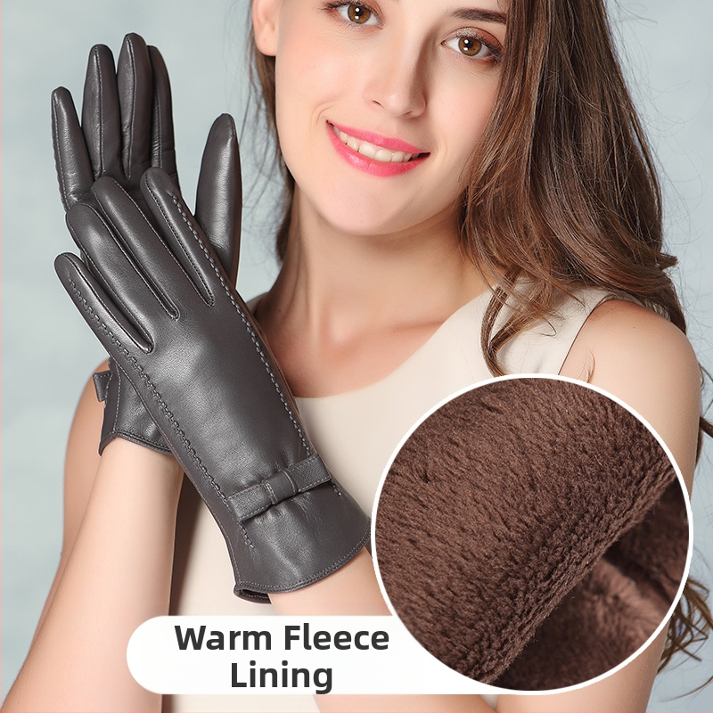 Pirkstu cimdi no aitas ādas – siltas, pavasara sezona, 2024. gada ziemas izlaišana