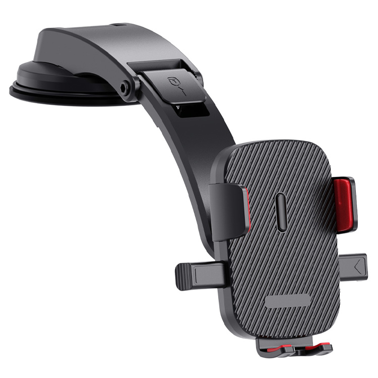 Automašīnas tālruņa turētājs ar vakuuma stiprinājumu, universāls uz paneļa, ar vienas pogas automātisku aizslēgšanu, pielāgojams