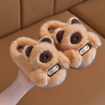 Παιδικές βαμβακερές παντόφλες με cartoon σχέδιο, επάνω μέρος από βαμβάκι, σόλα EVA, κατάλληλες για παιδιά 1–3 ετών