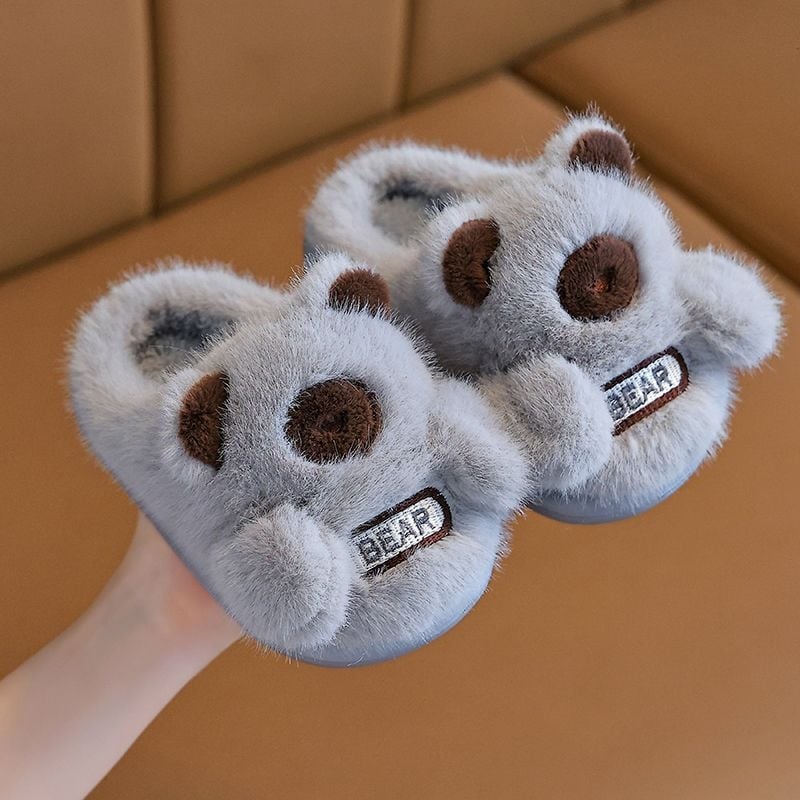 Vaikų medvilninės šlepetės cartoon dizaino, viršus medvilnė, padas EVA, amžiaus grupė 1–3 metai