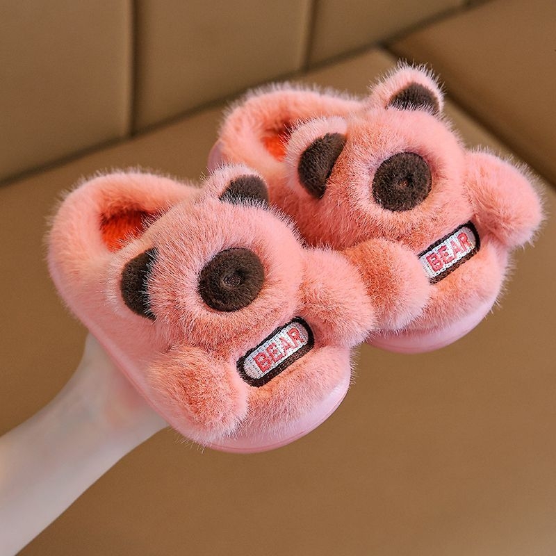 Vaikų medvilninės šlepetės cartoon dizaino, viršus medvilnė, padas EVA, amžiaus grupė 1–3 metai