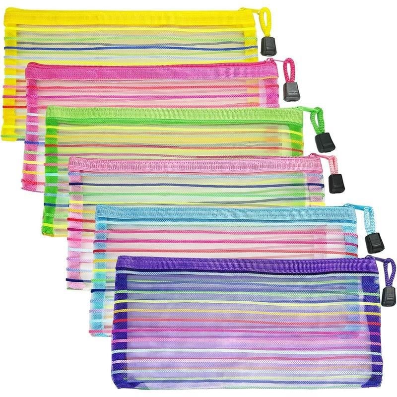 Genți de machiaj PU cu fermoar – set de 6 pentru depozitare în casă