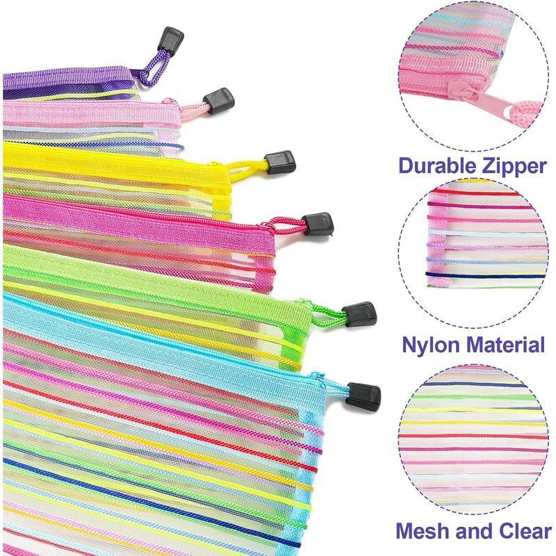 Genți de machiaj PU cu fermoar – set de 6 pentru depozitare în casă