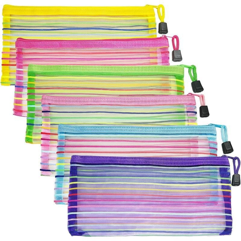 Genți de machiaj PU cu fermoar – set de 6 pentru depozitare în casă