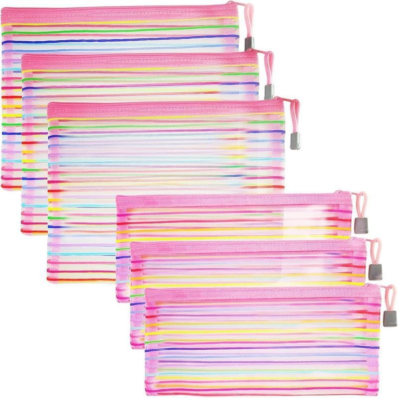 Genți de machiaj PU cu fermoar – set de 6 pentru depozitare în casă