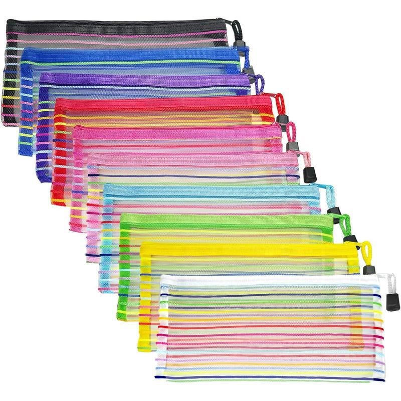 Genți de machiaj PU cu fermoar – set de 6 pentru depozitare în casă