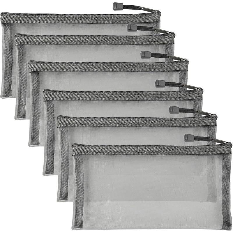 Genți de machiaj PU cu fermoar – set de 6 pentru depozitare în casă