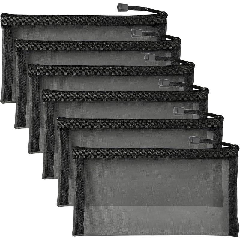 Genți de machiaj PU cu fermoar – set de 6 pentru depozitare în casă