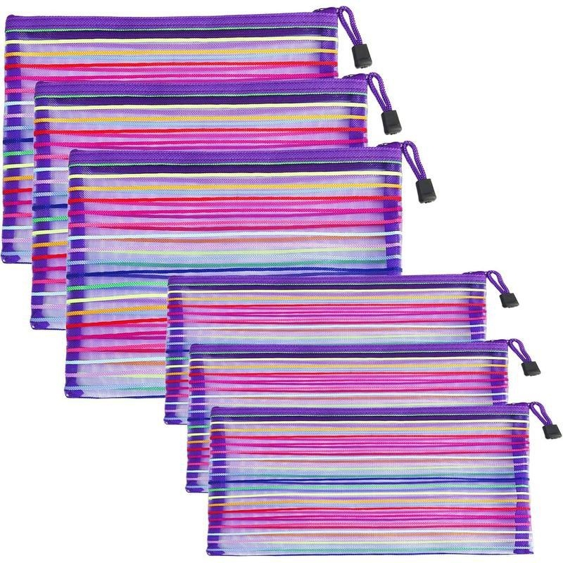 Genți de machiaj PU cu fermoar – set de 6 pentru depozitare în casă