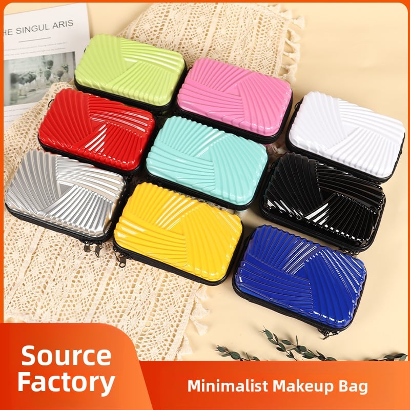 Geantă pătrată PVC portabilă – dungă, căptușeală din poliester, pliabilă, stil urban minimalist, unisex