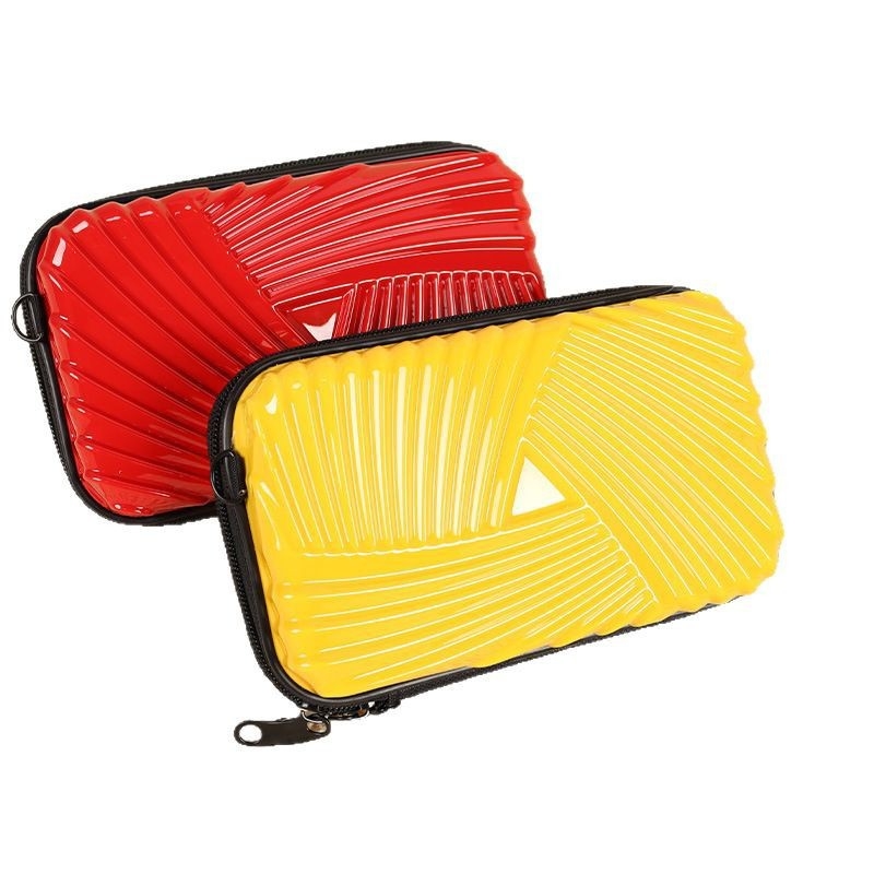 Geantă pătrată PVC portabilă – dungă, căptușeală din poliester, pliabilă, stil urban minimalist, unisex