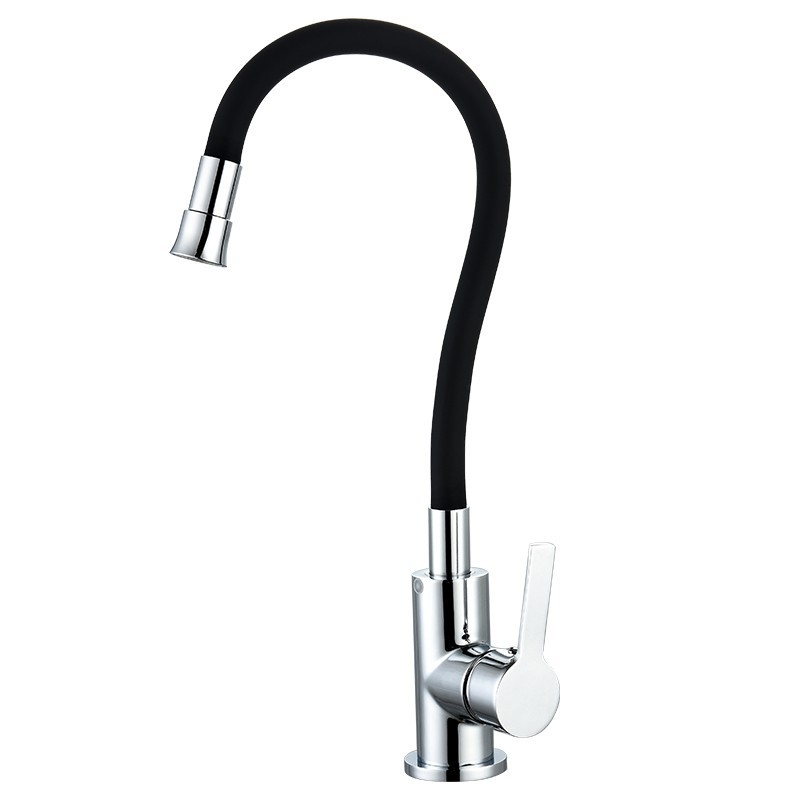 Sukamas virtuvės plautuvo čiaupas su keraminiu kasetiniu vožtuvu, cinko lydinio korpusas, modelis CL-WXCF01