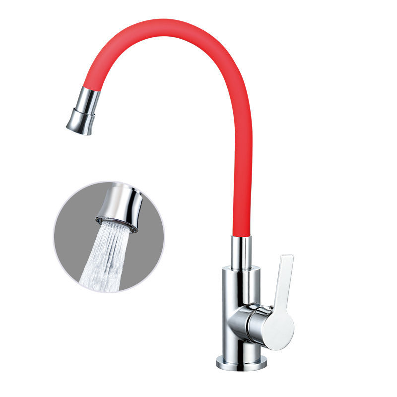 Sukamas virtuvės plautuvo čiaupas su keraminiu kasetiniu vožtuvu, cinko lydinio korpusas, modelis CL-WXCF01