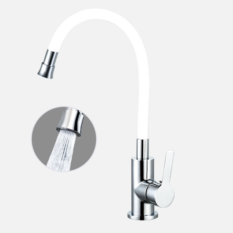 Sukamas virtuvės plautuvo čiaupas su keraminiu kasetiniu vožtuvu, cinko lydinio korpusas, modelis CL-WXCF01