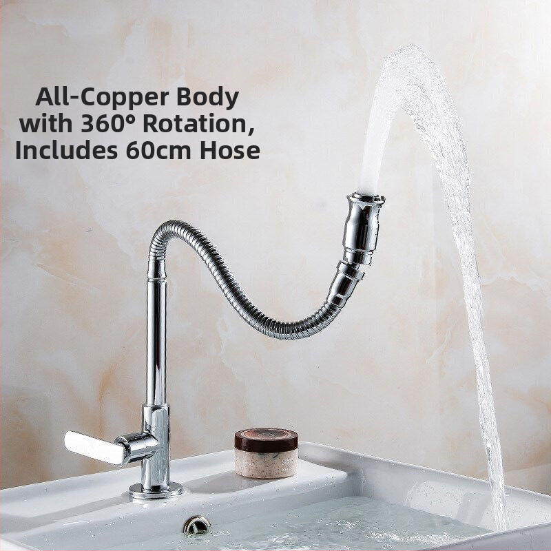 Sukamas virtuvės plautuvo čiaupas su keraminiu kasetiniu vožtuvu, cinko lydinio korpusas, modelis CL-WXCF01