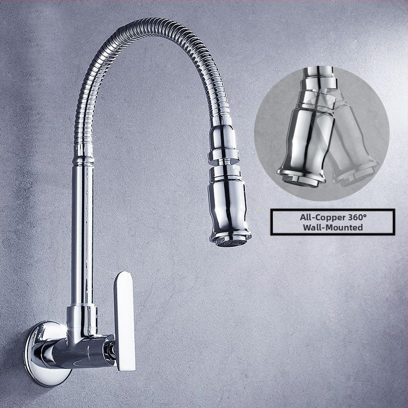 Sukamas virtuvės plautuvo čiaupas su keraminiu kasetiniu vožtuvu, cinko lydinio korpusas, modelis CL-WXCF01