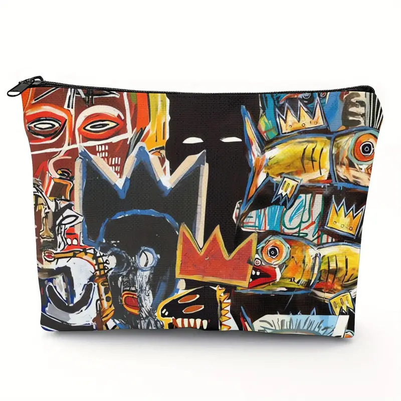 Geantă cosmetică din in, design personalizat, stil Cross-Border Trend, extensibilă, ușoară, fără căptușeală