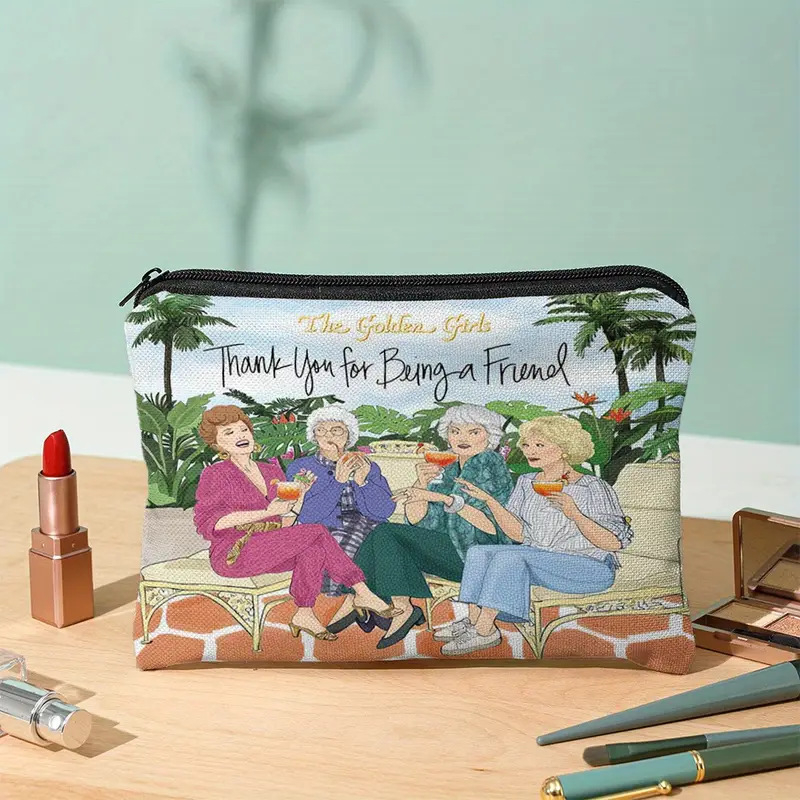 Geantă cosmetică din in, design personalizat, stil Cross-Border Trend, extensibilă, ușoară, fără căptușeală