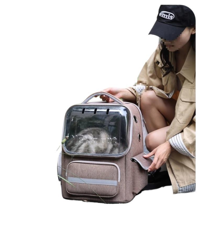 Σακίδιο μεταφοράς κατοικίδιων για γάτες και μικρά σκυλιά, αναπνεύσιμο σχέδιο διαστημικής κάψουλας, μεγάλη χωρητικότητα