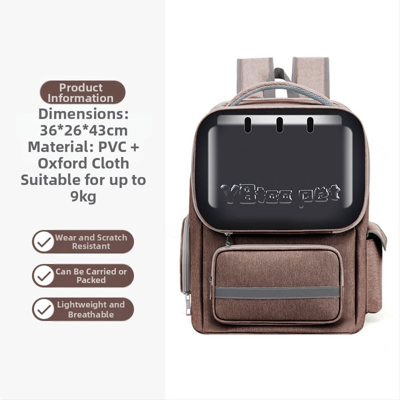 Σακίδιο μεταφοράς κατοικίδιων για γάτες και μικρά σκυλιά, αναπνεύσιμο σχέδιο διαστημικής κάψουλας, μεγάλη χωρητικότητα