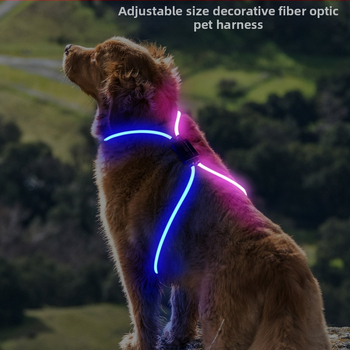 LED vesta za psa s USB punjenjem, TPU materijal, model CD1110, pogodna za DIY rezanje