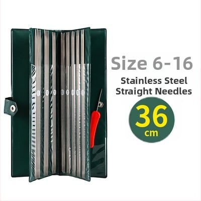 Set igala za pletenje: nehrđajući čelik, kružne igle, duge i ravne igle, kompletan skup alata
