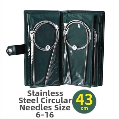 Set igala za pletenje: nehrđajući čelik, kružne igle, duge i ravne igle, kompletan skup alata