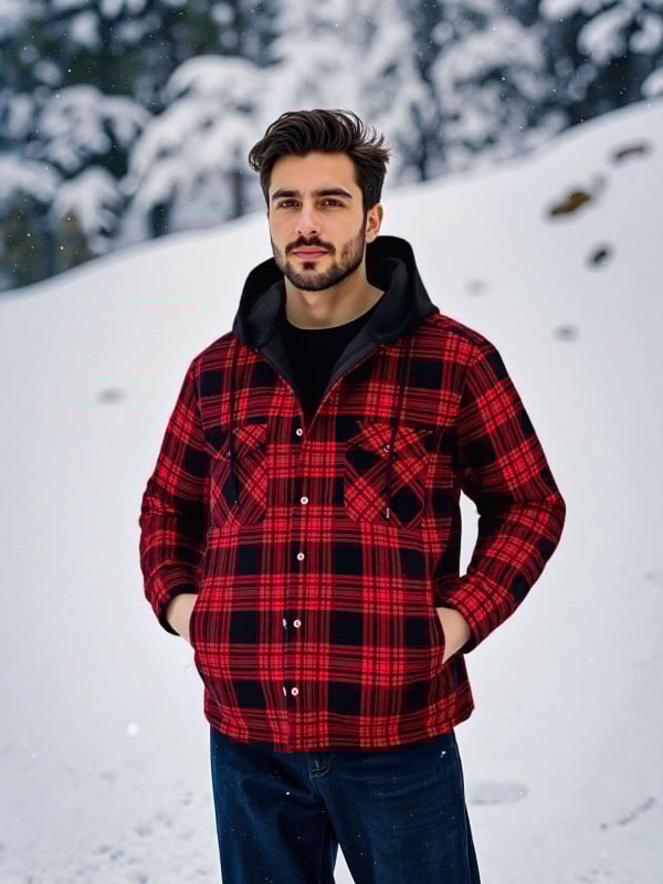 Flaneles krekls ar rūtainu rakstu, kvadrātveida apkakle, garas piedurknes, pieguļoša silueta