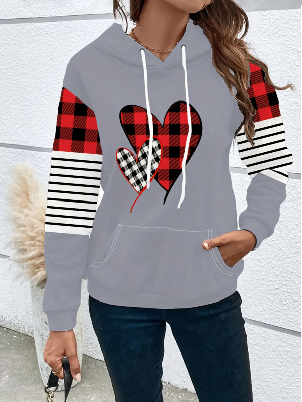 Ženski pulover s kapuljom, 3D otisak životinja, širok kroj, poliester smjesa, proljeće 2025