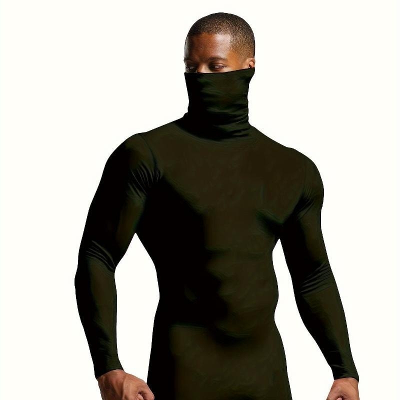 Ανδρικό Slim-Fit Πλεκτό Πουλόβερ με Ζιβάγκο, Ακρυλικό με Mitsubishi Meryl, Ultra-Παχύ, Θερμό